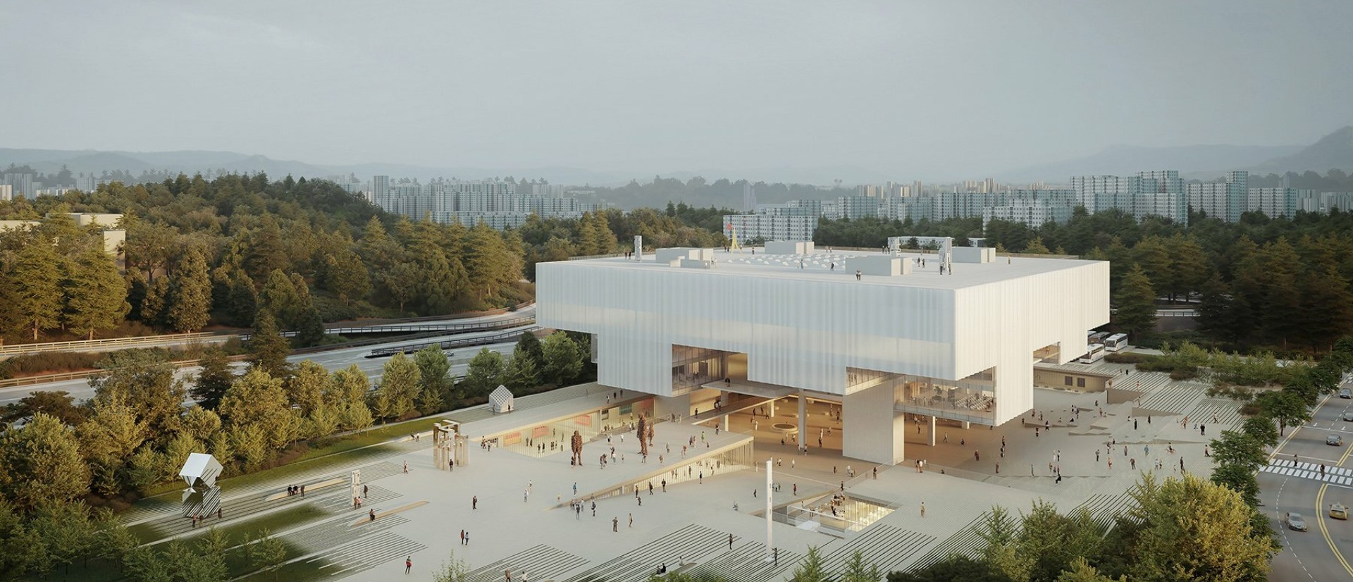 floating gwangju biennale exhibition hall hosts dynamic outdoor installations in korea - 14672